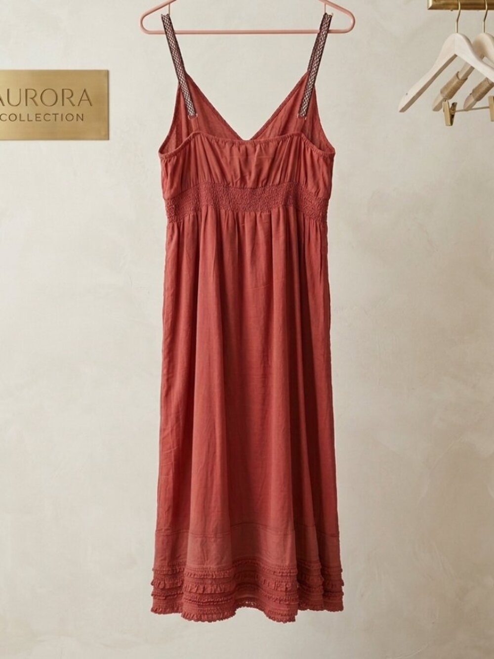 Old Navy Cotton Silk Ruffle Midi Dress - Picture 8 of 8